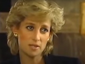Princess Diana is seen being interviewed for the BBC program Panorama in 1995.