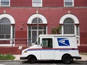 A U.S. Postal Service (USPS) post office in Philadelphia, Pennsylvania, U.S. August 14, 2020.