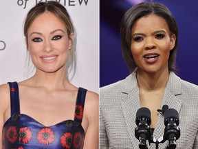 Olivia Wilde, left, and Candace Owens.
