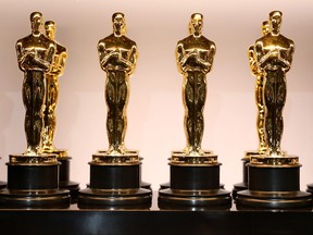 In this handout provided by A.M.P.A.S.,  Oscar Statues at the 90th Annual Academy Awards at the Dolby Theatre on March 4, 2018 in Hollywood, California.