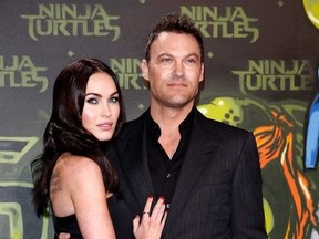 Megan Fox and husband Brian Austin Green attend the Underground Event Screening of Paramount Pictures' 'TEENAGE MUTANT NINJA TURTLES' at UFO Sound Studios on October 5, 2014 in Berlin, Germany.