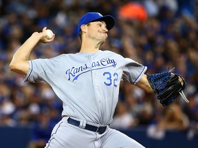 Kansas City Royals starting pitcher Chris Young (32) delivers to the plate