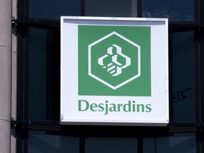 A Caisse populaire Desjardins sign is seen in Montreal on Tuesday, June 18, 2019.