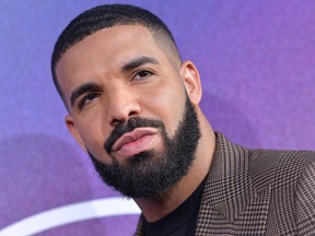 In this file photo taken on June 4, 2019 Drake attends the Los Angeles premiere of the new HBO series "Euphoria" at the Cinerama Dome Theatre in Hollywood.