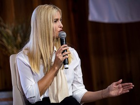 White House Senior Adviser Ivanka Trump speaks during a campaign event for President Donald Trump in Dallas, North Carolina, October 1, 2020.