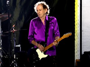Keith Richards of The Rolling Stones performs onstage at Rose Bowl on August 22, 2019 in Pasadena, California.