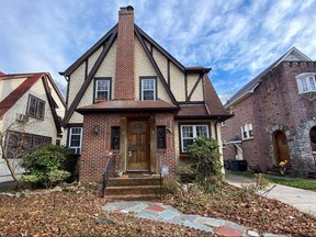 The childhood home of U.S. President Donald Trump is seen in the Jamaica Estates section of Queens borough of New York, Dec. 9, 2020.