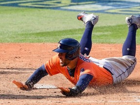 At the top of GM Ross Atkins’ shopping list is likely Houston Astros free agent George Springer. Sources say the team has aggressively pursued him. Getty Images