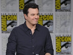 Seth MacFarlane speaks onstage at the "DC's Legends Of Tomorrow" Special Video Presentation and Q&A during Comic-Con International 2018 in San Diego, July 21, 2018.