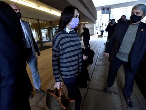 Huawei Technologies Chief Financial Officer Meng Wanzhou leaves court for a lunch break in Vancouver, British Columbia, Canada November 23, 2020.