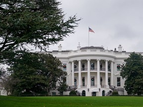 The White House is seen on Thanksgiving day in Washington, November 26, 2020.