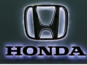 The logo of Honda Mortor is pictured at at the 37th Bangkok International Motor Show in Bangkok, Thailand, March 22, 2016.