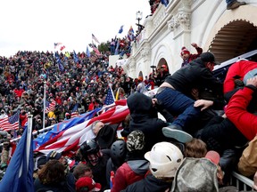 Pro-Trump protesters storm into the U.S. Capitol, Jan. 6., 2021.