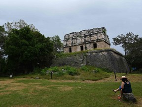 View of the Chichen Itza archeological area in Yucatan state, Mexico, on Dec. 17, 2020.