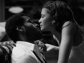 John David Washington as Malcolm and Zendaya as Marie in Netflix's Malcolm & Marie.