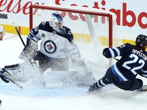 Jets backup goalie Laurent Brossoit will be in net for the Jets tonight when they visit the Ottawa Senators.
