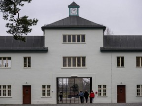 The main gate at the former Sachsenhausen concentration camp, now a memorial, is seen in Oranienburg, north of Berlin, Germany, Feb. 7, 2020.