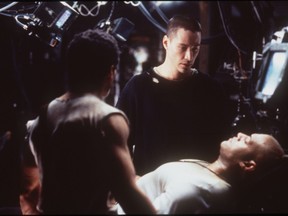 Keanu Reeves and Laurence Fishburne star in The Matrix.