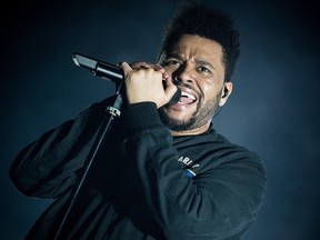 The Weeknd performs at Lollapalooza Brazil at Autodromo de Interlagos on March 26, 2017 in Sao Paulo, Brazil.