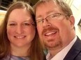 Jennifer Lynne Faith, 48, and her husband James “Jamie” Faith, 49. Her high school boyfriend is accused of killing James.