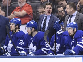 Mike Babcock, shown with the Toronto Maple Leafs, is the U of S Huskies' new head coach.