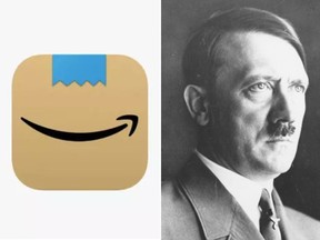 Amazon.com was forced to change its app icon after it resembled Adolf Hitler.