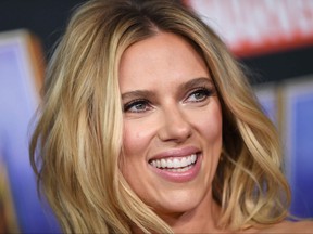 In this file photo taken on April 22, 2019, actress Scarlett Johansson arrives for the world premiere of Marvel Studios' "Avengers: Endgame" at the Los Angeles Convention Center in Los Angeles.