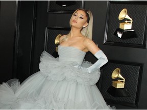 Ariana Grande attends the 62nd Annual GRAMMY Awards held at the Staples Center in Los Angeles, Jan. 26, 2020.