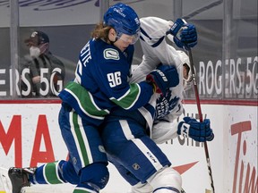 Adam Gaudette f the Vancouver Canucks was the first on his team to test positive for COVID-19. Since then, more than 20 Canucks have also tested positive.