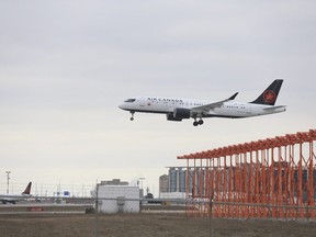 An Air Canada A220-300 Airbus passenger plane arrives at Pearson International Airport on Jan.24, 2021.