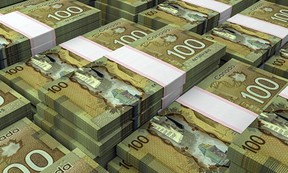 Stacks of Canadian currency. PHOTO BY ISTOCK /Getty Images