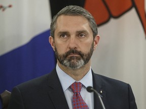 Premier of Yukon Sandy Silver speaks to media during the Western Premiers' conference, in Edmonton on June 27, 2019.