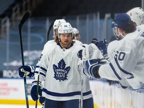 Maple Leafs winger William Nylander joined the team on its flight to Vancouver for his planned return to game action Sunday.