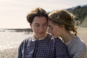 Kate Winslet and Saoirse Ronan in a scene from Ammonite.