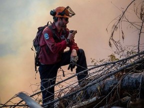 File photo: A B.C. Wildfire Service firefighter.