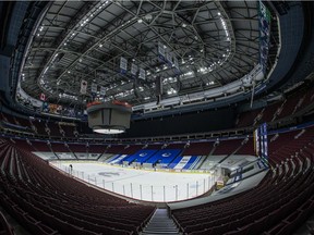 Rogers Arena remained empty Sunday as another Canucks player was added to COVID-19 protocol list.