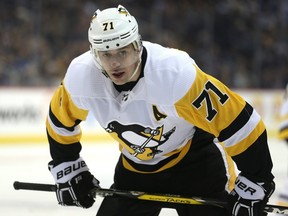 Pittsburgh Penguins centre Evgeni Malkin missed Game 1 of the playoffs because of injury and will be a game-time decision for Game 2 against the Islanders.