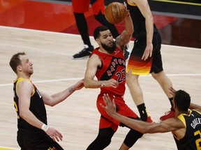 Raptors guard Fred VanVleet, who was impressive in the loss in Utah on Saturday night before sitting out Sunday to avoid doing further damage to a weakened hip, admits a clear goal for these final games is hard to pin down. USA TODAY Sports