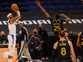 Chris Boucher was back in action for the Raptors against Marcus Morris and the Clippers.