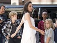 Actress Angelina Jolie and her kids attend the world premiere of The Breadwinner during the 2017 Toronto International Film Festival September 10, 2017, in Toronto, Ontario.