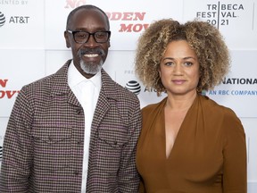Don Cheadle and Bridgid Coulter attend "No Sudden Move" during 2021 Tribeca Festival at The Battery on June 18, 2021 in New York City.