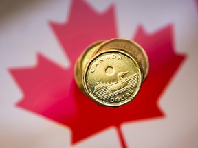 A loonie is pictured in this illustration picture taken in Toronto, Jan. 23, 2015.