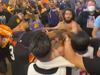 Phoenix Suns and LA Clippers fans brawl.