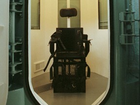 The gas chamber used for executions inside "Death House" at the Florence prison complex in Florence, some 80 miles southeast of Phoenix, Arizona is here on Feb. 11, 1999.