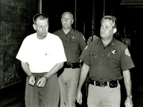 James King, white shirt, a former cop is still the prime suspect in the massacre. He was acquitted at trial.