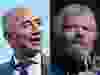 This combination of file pictures created on July 1, 2021 shows Blue Origin founder Jeff Bezos, left, and Virgin Group founder Sir Richard Branson.