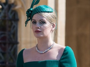 Lady Kitty Spencer attends the wedding of Prince Harry and Meghan Markle at Windsor Castle in Windsor, England, May 19, 2018.