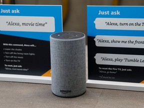 Prompts on how to use Amazon's Alexa personal assistant are seen in an Amazon 'experience centre' in Vallejo, California, U.S., May 8, 2018.