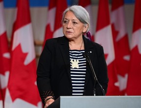 Mary Simon speaks during an announcement at the Canadian Museum of History in Gatineau, Que., Tuesday, July 6, 2021. Simon, an Inuk leader and former Canadian diplomat, has been named as Canada's next governor general — the first Indigenous person to serve in the role.