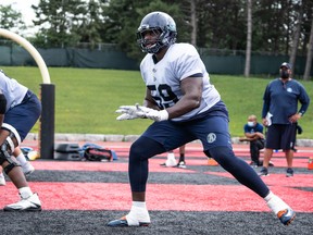 Rookie Dejon Allen, who allowed only one sack during his collegiate career at Hawaii, has fit right in on the Argos’ new-look O-line through the first two games.